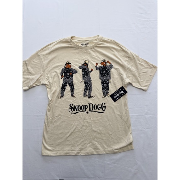 Dogg Supply Other - Dogg Supply Snoop Dogg Shirt Mens Small Beige Bandana Graphic Tee Hip Hop